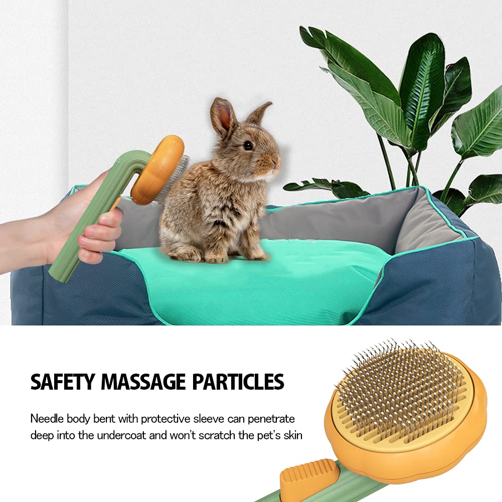 Pet Pumpkin Brush, Self Cleaning Slicker Brush Pet