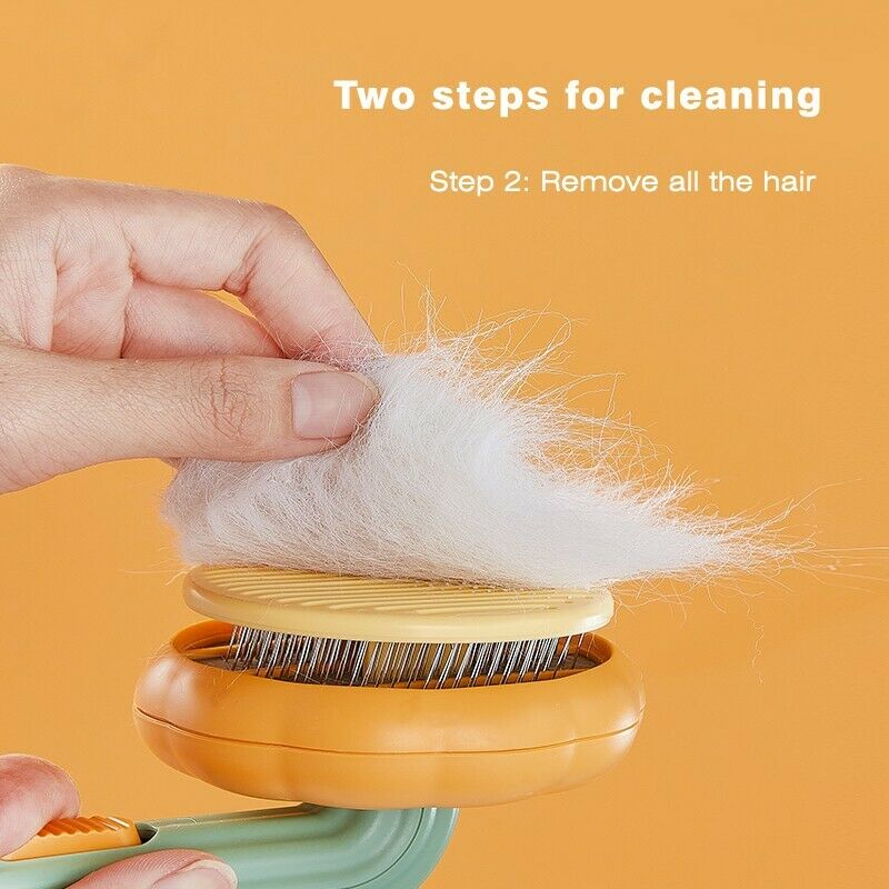 Pet Pumpkin Brush, Self Cleaning Slicker Brush Pet